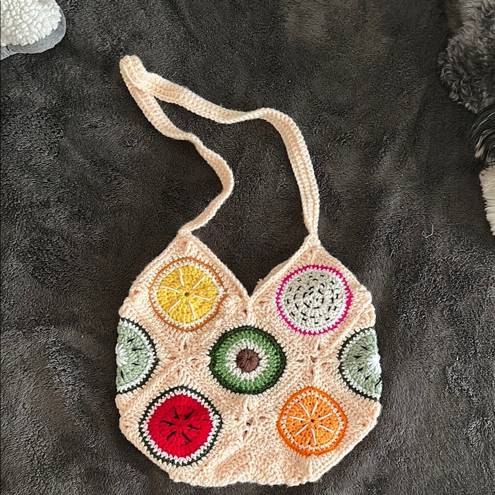 Handmade Crochet Fruit Pattern Bag